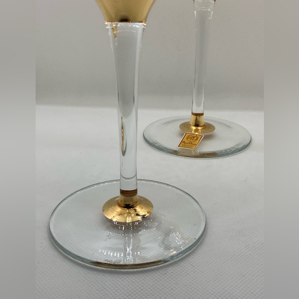 MCM Royal Danube crystal Gold and Clear Martini Glasses - Picture 7 of 9